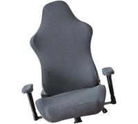 TOVINANNA Protector de Funda de Silla Elástica Gris Oscuro en Felpa Polar, Lavable y Resistente a Manchas, para Oficina y Cibercafé, Ajuste Fácil para Asiento Gaming y Escritorio