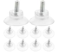 TOVINANNA Protectores Antideslizantes de Vidrio Ventosas para Mesa, Espaciadores Transparentes de Silicona, 10 Piezas, para Tableros de Cristal y Uso Exterior, Montaje Tornillo de 6 Mm