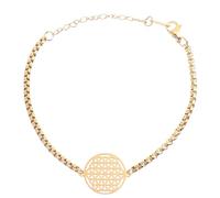 TOVINANNA Pulsera Ajustable de Acero Inoxidable Diseño Ahuecado Símbolo la Vida, Estilo Simple y Elegante para Fiesta y Viaje, Color Dorado