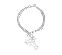 TOVINANNA Pulsera Hueca de Cinco Hilos en Cobre Color Plata, Brazalete Delicado y Elegante Que Representa Energía Buena y Cariño Duradero para Amigas y Parejas