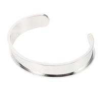 TOVINANNA Pulsera Mujer Acero Inoxidable Ajustable de Estilo Étnico en Color Plata para Hacer Joyas y Fiestas Brillo y Retención de Color