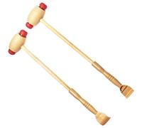 TOVINANNA Rascador de Espalda de Madera 2 Piezas Herramienta de Masaje Manual para Hombros y Cuello sin Irritar la Epidermis Mejora Músculos Uso en Casa y Oficina