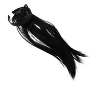 TOVINANNA Recambio De Diadema Invisible Para Cabello Peluca Negra Lisa Con Diadema Peluca Negra Trenzada Con Clip