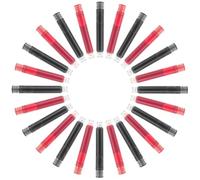 TOVINANNA Recargas de tinta para bolígrafo estilográfica universal, 100 piezas, cartuchos de tinta azul, negro y rojo para oficina y estudiantes, recambios de tinta borrable de alta seguridad