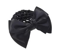 TOVINANNA Red De Redecilla Elástica Pelo Lazo Negro Para Mujer, Tamaño Único, Tocado De Lazo Profesional Para Oficina y Fiesta