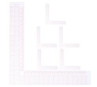 TOVINANNA Regla de Costura en Forma de L de Plástico 6 Unidades, Herramienta de Medición para Manualidades y Confección, Regla Cuadrada Escala Interna para Patronaje y Corte Preciso de