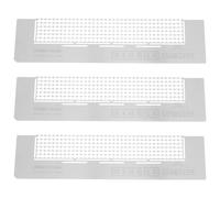 TOVINANNA Regla de Malla para Arte con Gemas de Acero Inoxidable 13 CM 3 Piezas con 216 Cuadrículas Antiadherente para Manualidades DIY Bordado y Pintura Precisa