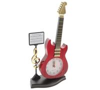 TOVINANNA Reloj de Escritorio Decorativo en Forma de Instrumento Musical Base Estable, Color Rojo, Material Plástico, Adecuado para Bar u Oficina
