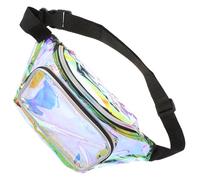 TOVINANNA Riñonera Transparente Holográfica para Exteriores y Playa Bolsa de Almacenamiento Multifunción Tamaño Mediano Material Resistente y Ligera Adecuado para Niñas y Uso Diario