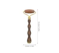 TOVINANNA Rodillo Facial de Sándalo Verde Doble Cabezal para Masaje de Acupresión Herramienta Gua Sha para Rostro y Cuello Compacto y Portátil para Cuidado Facial Casa y Viajes