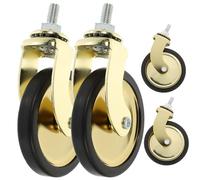 TOVINANNA Ruedas para Muebles Portátiles, 4 Ruedas Giratorias Silenciosas de 3 Pulgadas Tornillo de Bola, para Escritorios y Carritos de Comedor