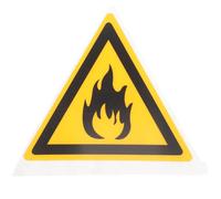 TOVINANNA Señal de Advertencia Inflamable Autoadhesiva de PET Placa Triangular 100 MM Etiqueta de Peligro Resistente para Prevención de Incendios Zonas Forestales