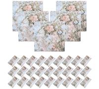 TOVINANNA Servilletas de Mesa Hogar Diseño Floral Colorido, Papel Fuerte Gran Absorción, 5 Paquetes de 20 Hojas para Fiestas y Uso Diario
