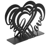 TOVINANNA Servilletero de Papel Diseño de Corazón Negro de Hierro, Organizador Moderno y Multifuncional para Banquetes y Comedor, Práctico y Elegante