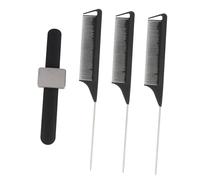 TOVINANNA Set de Peines de Peluquería Magnéticos y Porta Horquillas Pulsera Absorbente, 4 Piezas, Tamaño Medio, para Profesionales y Uso Doméstico en Cuidado del Cabello