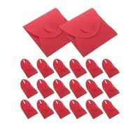 TOVINANNA Sobres para CD de Papel Kraft con Forma de Corazón Rojo, Cierre Seguro y Gran Capacidad, Paquete de 50 Unidades para Bodas Ocasiones