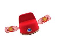 TOVINANNA Sombrero Retro Rojo Adultos, Gorro Ligero de Gasa No Tejida para Cosplay y Uso Diario, Accesorio de Moda Portátil y Creativo