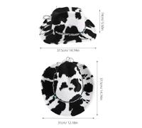 TOVINANNA Sombrero Vaquero de ala Ancha para Mujer Estampado de Vaca Gorro de Felpa Suave y Cálido Sombrero del Oeste Ligero y Transpirable para Playa Vacaciones y Actividades al Aire