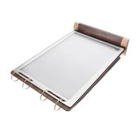 TOVINANNA Soporte Abatible para Menús A4 de Madera de Nogal Natural Exhibidor de Sobremesa con 6 Páginas y 12 Lados Portamenús Práctico para Restaurantes y Bares Soporte para Carteles de