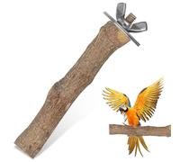 TOVINANNA Soporte de Percha para Loros de Madera Natural Diámetro 1,5-2,5 CM Longitud 10 CM para Jaulas y Juguetes de Aves Pequeñas y Grandes
