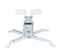 TOVINANNA Soporte de Techo para Proyector de Acero Blanco, Montaje en Pared y Techo, Adecuado para Cine en Casa y Oficina, Estructura Resistente y Fácil Instalación