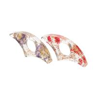 TOVINANNA Soporte para Página de Pulgar de Resina Floral 2 Piezas, Marcador y Sujetapáginas Compacto para Lectura, Accesorio Portátil para Libros de Texto, Novelas y Material Escolar