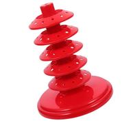 TOVINANNA Soporte para Piruletas Multicapa Ajustable de 5 Niveles Estante de Exhibición Circular de Plástico PP Rojo Expositor Práctico para Fiestas y Eventos Soporte de Mesa para Dulces