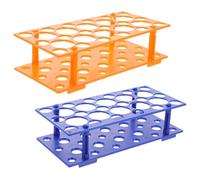 TOVINANNA Soporte para Tubos de Ensayo Desmontable de Plástico 18 y 10 Posiciones para Tubos Centrifugados de 15 Ml y 50 Ml 2 Piezas Organizador Multifuncional para Color Color Aleatorio