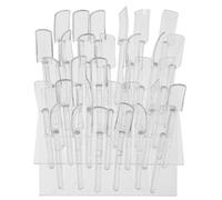 TOVINANNA Soporte para Uñas 32 Agujeros de Plástico, Expositor Intercambiable para Puntas de Uñas, Organizador para Esmaltes y Muestras, Adecuado para Técnicos y Exhibición Profesional