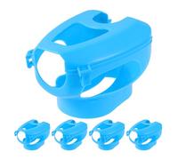 TOVINANNA Soportes Fijos de Plástico Azul para Palomas, 5 Piezas, Herramienta para Inyección y Alimentación de Palomas Mensajeras, Complementos para Aves en Jaulas