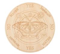 TOVINANNA Tablero de Péndulo de Madera, Tablero del Altar de Brujas Beige, para Decorar Mesa de Adivinación y Ayudar a Tomar Decisiones, para Principiantes de Brujería, Fiesta Temática