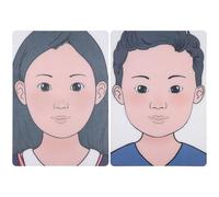 TOVINANNA Tablero de Práctica Facial Reutilizable A4, 2 Piezas para Maquillaje Inicial, Plantilla de Pintura Cara para Principiantes, Adecuado para Entrenamiento de Maquillaje y Pintura