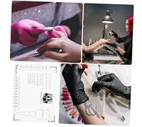 TOVINANNA Tapete Para Estampación De Uñas De Silicona Flexible 1 Unidad Tamaño Mediano Protector De Mesa Para Manicura y Práctica De Esmalte Guía De Pegatinas Para Uñas Accesorios