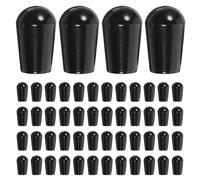 TOVINANNA Tapones de Extremo de Gancho de 4 MM Cubiertas Protectoras de Punta de Alambre Negras 100 Unidades Protectores para Ganchos y Cables Aptos para Uso Industrial y Doméstico