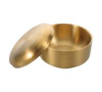 TOVINANNA Tazón Diseño Elegante y Moderno de Acero Inoxidable de Jabón de Afeitar para Hombres con Tapa Resistente al Desgaste, Adecuado para Estación de Afeitado y Viajes