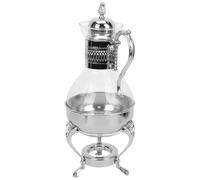 TOVINANNA Tetera de Vidrio Capacidad Grande y Diseño Europeo, Mango Cómodo y Fácil de Limpiar para Uso Doméstico y Café en Casa