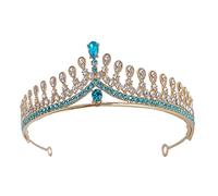 TOVINANNA Tiara de Novia Nupcial Adornada con Gemas de Imitación para Mujeres Niñas Accesorio de Cabello de Boda para Ceremonias de Bodas y Fiestas de Princesas