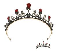 TOVINANNA Tiara Vintage para Novia Diadema de Boda Exquisita Adorno para Ceremonia y Fiesta de Novia