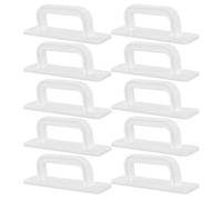 TOVINANNA Tiradores Autoadhesivos para Armarios 5 Pares Color Marfil Tamaño Pequeño sin Taladro para Puertas de Cristal Cajones y Muebles Instalación Rápida y Resistente para Uso