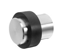 TOVINANNA Tope de Puerta Cilíndrico de Acero Inoxidable Base de Goma Antirruido 46 MM de Alto Resistente a Impactos Tope para Suelo Adecuado para Puertas Corredizas y Protección de