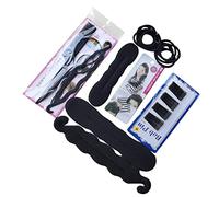 TOVINANNA Trenzado de Cabello Molde para Hacer Moños Sujetador de Coletas Kit Peluquería Diseño de Moda Rodillo Flexible para Rizar el Cabello Rizador DIY Kit de Peluquería Buñolera