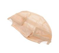 TOVINANNA U-shaped Elastic Wig Cap Beige Mesh Hair Net With Adjustable Straps Velvet Lace For Secure Hair Weaving And Wig Making Accessories