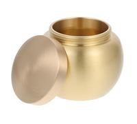 TOVINANNA Urna para Cenizas de Cobre Pequeña, Mini Caja Metálica Sellada para Almacenamiento de Restos Humanos, Recipiente Conmemorativo Compacto y Duradero para Uso Funerario