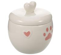 TOVINANNA Urna Pequeña para Cenizas de Mascotas y Gatos de Cerámica Rosa con Cierre Hermético y Protección Resistente para Exhibición y Memorial en Casa