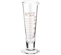 TOVINANNA Vaso Medidor de Vidrio 25 Ml Pequeño Probeta Graduada de Laboratorio Taza Medidora Compacta Resistente a Altas Temperaturas Adecuado para Cocina y Medición Precisa de Líquidos