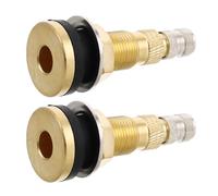 TOVINANNA Vástagos de Válvula de Aire 2 Piezas para Neumáticos sin Cámara, Válvulas de Cobre para Tractores, Rodillos, Cargadores y Vehículos Agrícolas, Alta Resistencia y Sellado Hermético