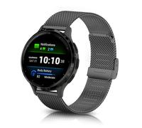 ToVioc 18mm Correa Compatible con Garmin Venu 4 41mm/3s 41mm/2S, Correa de Metal de Acero Inoxidable de Malla Adecuada para Garmin Forerunner 265S/255S/255S Music - Negro