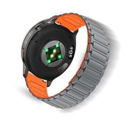 ToVioc 18mm Correas Silicone para Garmin Venu 4 41mm/3s 41mm/2S, Correa Reemplazo Ajustable Magnético Silicone para Garmin Forerunner 265S/255S/255S Music - Gris Naranja