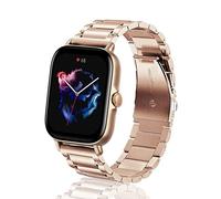 ToVioc 20mm Correa Compatible con Amazfit Active 2 Square/2/1, Bip 3/3 Pro, Caballero Elegante, Correa Reloj Metal Acero Inoxidable Compatibile con Amazfit GTS 4/4 Mini/3/2/2e/2 Mini - Oro de Rosa