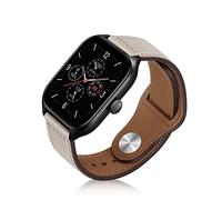 ToVioc 20mm Correa Compatible con Amazfit Active 2 Square/2/1, Bip 3/3 Pro, Correa Repuesto Cuero Adecuada para Garmin Vivoactive 6/5/3, Forerunner 570 42mm/165/165 Music - Blanco